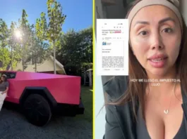 Naya Fácil enfrenta críticas por el impuesto al lujo tras comprar una Tesla.