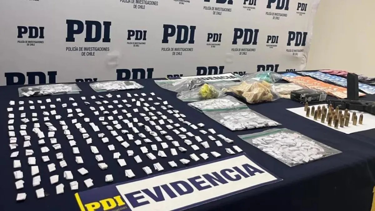 Operativo de la PDI en Osorno: 7 detenidos y fentanilo incautado.