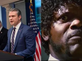 Pete Hegseth confunde la Biblia con 'Pulp Fiction' en un servicio religioso.