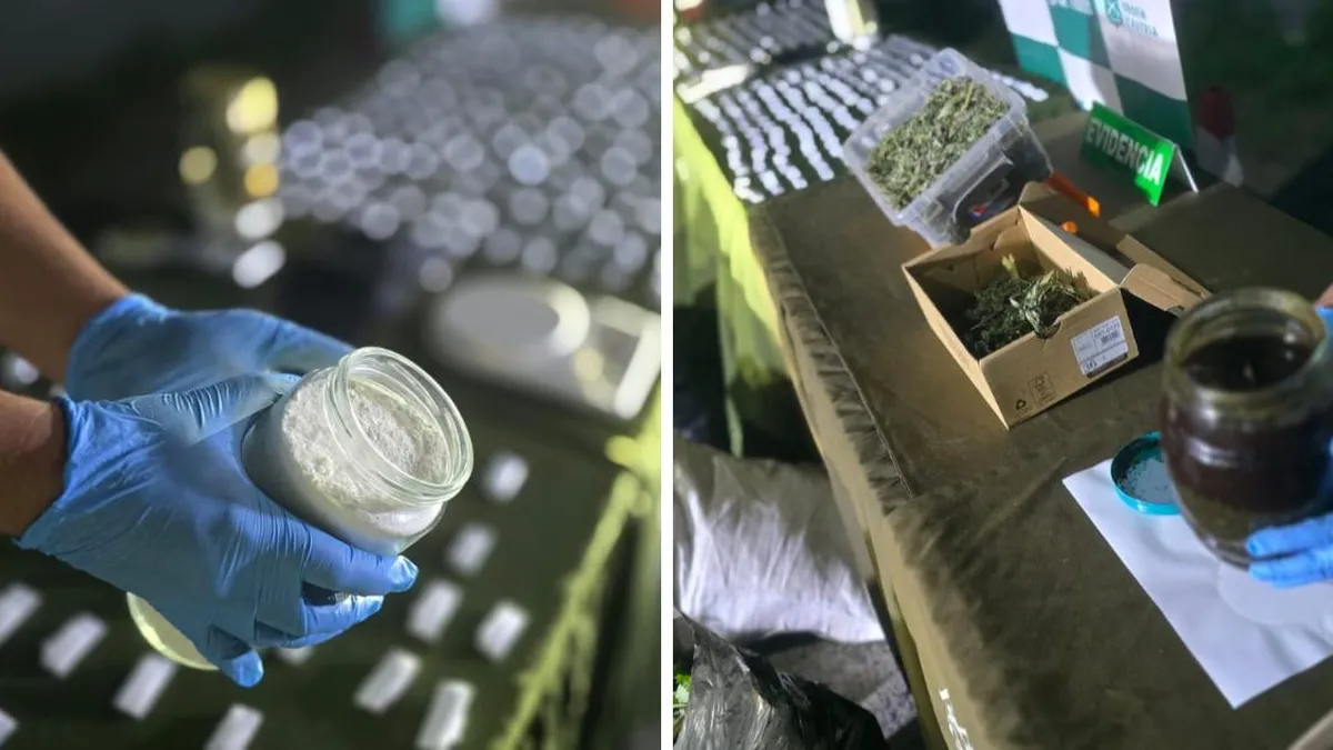 Operativo del OS7 en Talcahuano: 5 detenidos y $70 millones en drogas incautadas.